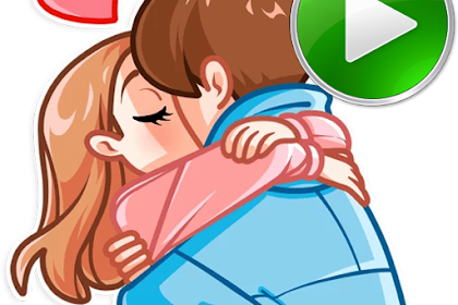 stiker wa bergerak romantis