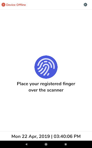 Android application ONS Bio Attendance System screenshort