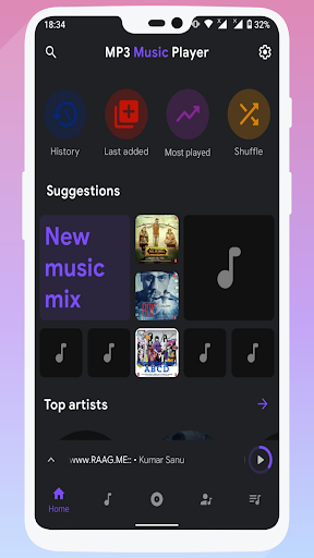 Android application Mp3 music player screenshort