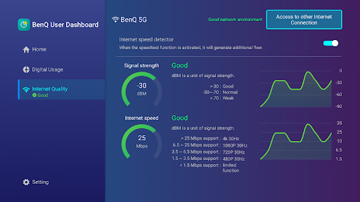 BenQ User Dashboard Screen 3
