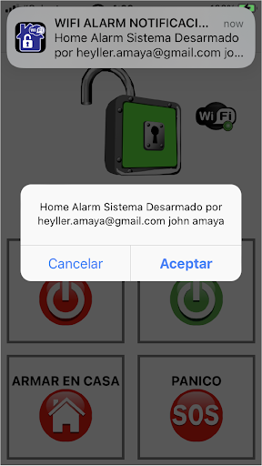 Wifi Alarm Screen 2