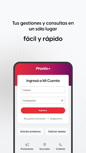 Android application Pronto+ Préstamos y Tarjetas screenshort