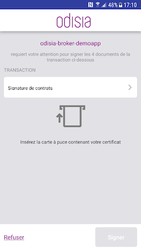 Android application Odisia screenshort
