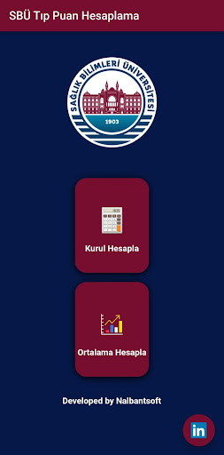 Android application SBÜ Tıp Puan Hesaplama screenshort