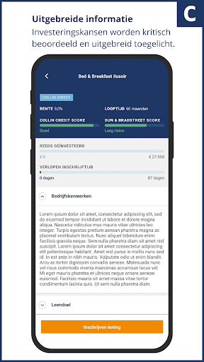Collin investeerdersapp Screen 3