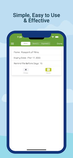 iBeep - Expiry Date Reminder Screen 2