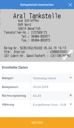 Xpense2Cash Screen 3