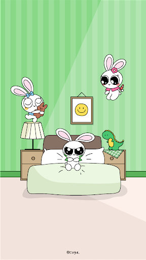 Android application 카카오톡 테마 - 베이비버니Z_그린룸 screenshort