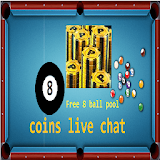 Free 8 Ball Pool Conis Live Chat icon