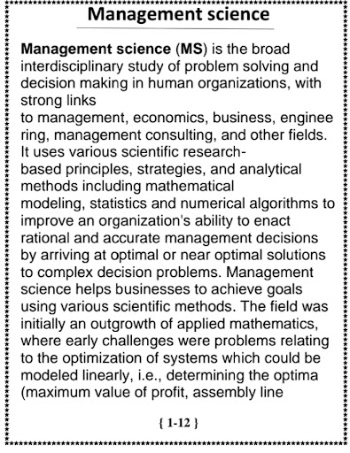 Management Science MCQs Screen 2