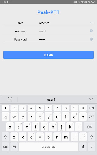 Android application Peak PTT Push To Talk App screenshort