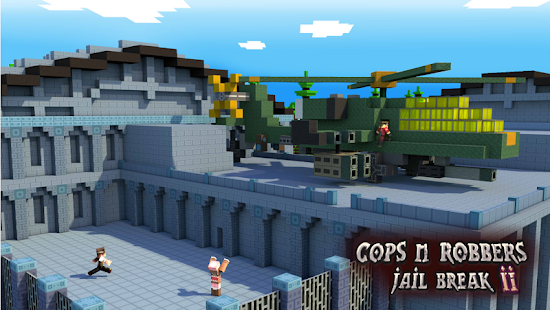 Cops N Robbers: ألعاب سجن بكسل ثلاثية الأبعاد 3