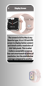 Guide i8 pro max smart watch