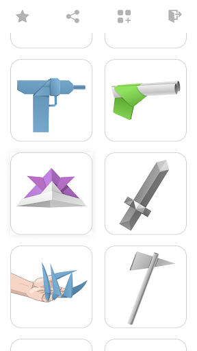 Origami Weapon Guides Screen 2