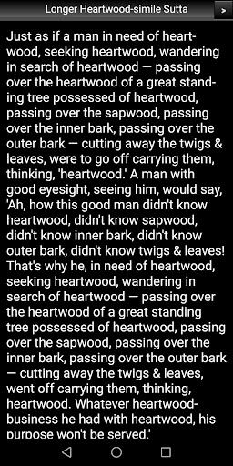 Longer Heartwood-simile Sutta Screen 3