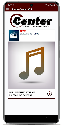 Android application Radio Center 104.5 screenshort