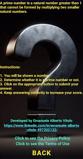 IsItPrime? Prime Numbers Game Screen 3
