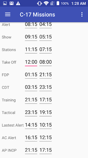 Android application C-17 Mission Tools screenshort