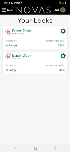 Android application Novas screenshort
