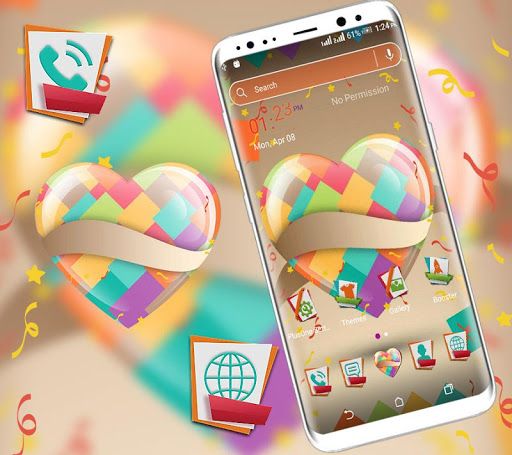 Artistic Heart Launcher Theme Screen 3