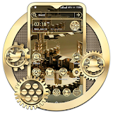 Golden Machine Gear Launcher Theme icon