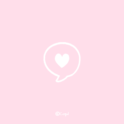 카카오톡 테마 - 심플 말풍선 하트_핑크화이트 logo