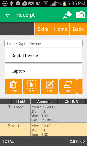 Android application XpressWaiter for POS screenshort