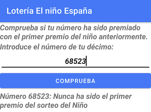 Lotería El Niño España