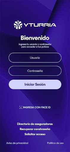 Android application YTURRIA Seguros screenshort