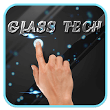 Black glass tech HD background icon