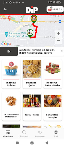 Android application DiptenGelsin Sanal Market screenshort