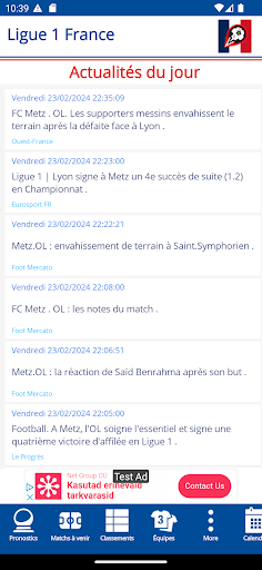Android application Ligue 1 France screenshort