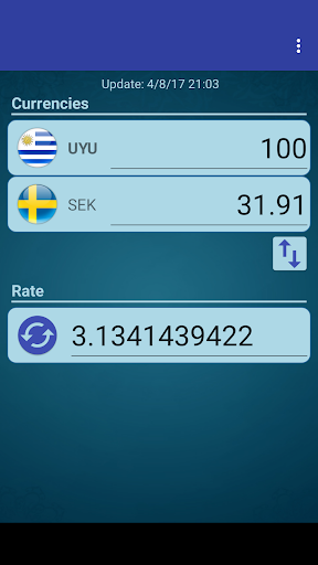 Android application UYU Peso x Swedish Krona screenshort