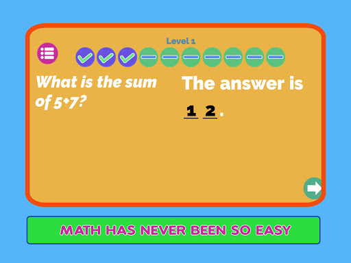 Android application Learning Math Mental Quiz Apps screenshort
