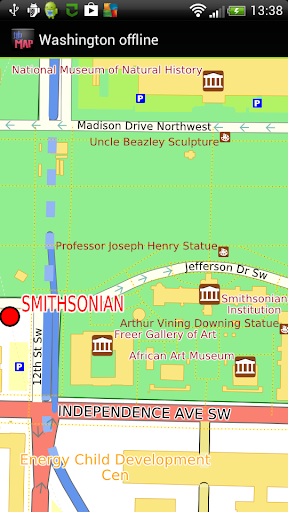 Android application Washington DC offline map screenshort