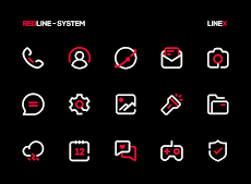 RedLine Icon Pack : LineXのおすすめ画像2