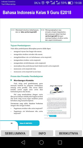 Bahasa Indonesia Kelas 9 Guru E2018