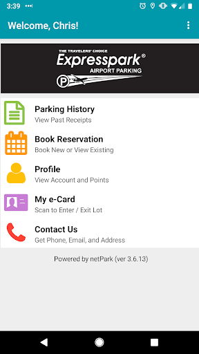Android application Expresspark screenshort