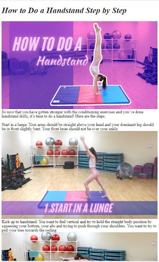 Gymnastics Handstand Exercises Screenshot 1 - AppWisp.com