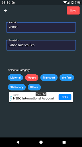 Cash Project Screen 2