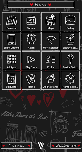 Paris Pattern Theme +HOME Screen 2