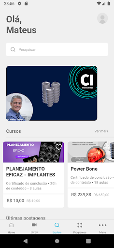CI Treinamentos em Odontologia Screen 3