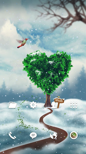 Android application Wallpaper-Winter Alone Tree screenshort