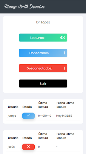 Manage Health Supervisor Screen 3
