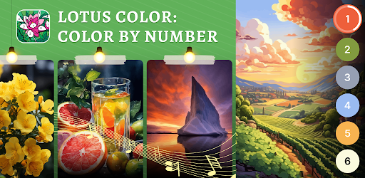 Lotus Color: Color by Number