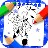 soni coloring cartoon book the blue hedgehogs icon