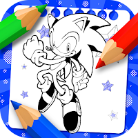 Soni coloring cartoon book the blue hedgehogs