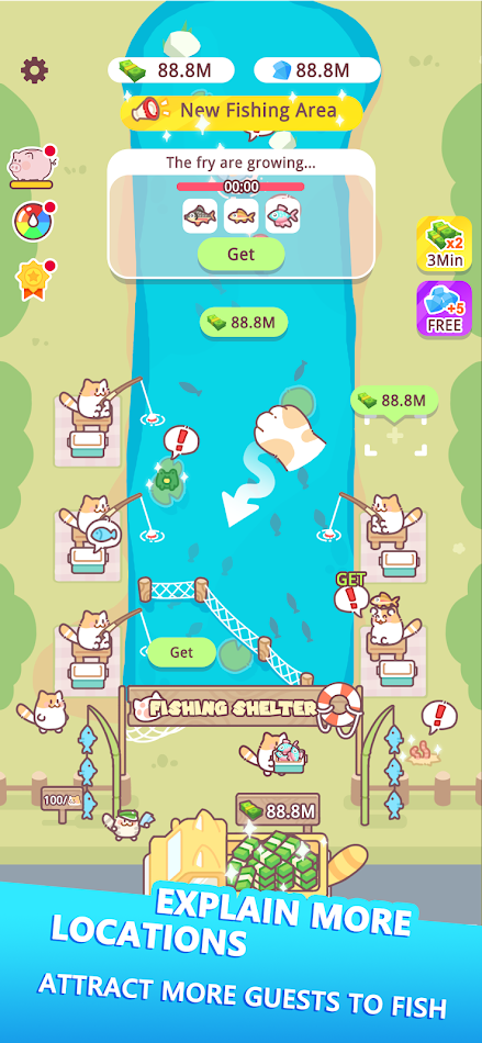 #2. Idle Cat Fish Pond (Android) By: Centrosphere Games