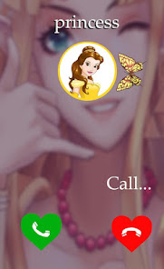 Captura de Pantalla 3 fake call princess prank Simul android