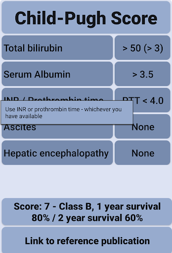 Child-Pugh Score Screen 2